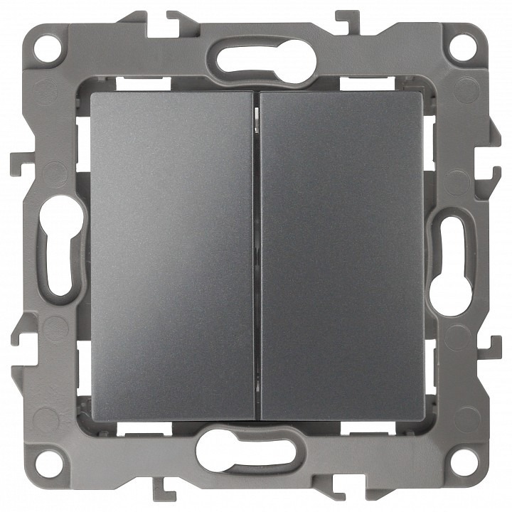 Фото Переключатель двухклавишный без рамки Эра Эра 12 12-1106-12 ER_B0019295 - интернет-магазин МегаТерем в Москве