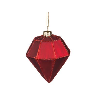 Декоративное изделие шар стеклянный 8*10 см. цвет: красный Dalian Hantai (D-862-075) 