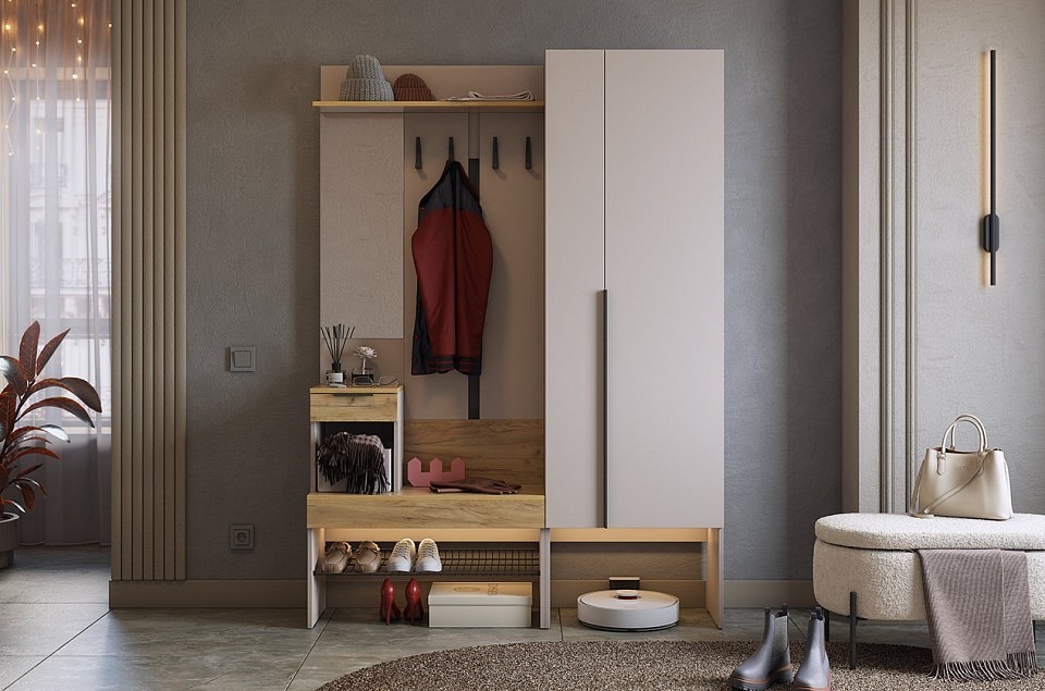 Фото Стенка для прихожей Баско К2 MBS_PK02Basko-3369 - интернет-магазин МегаТерем в Москве