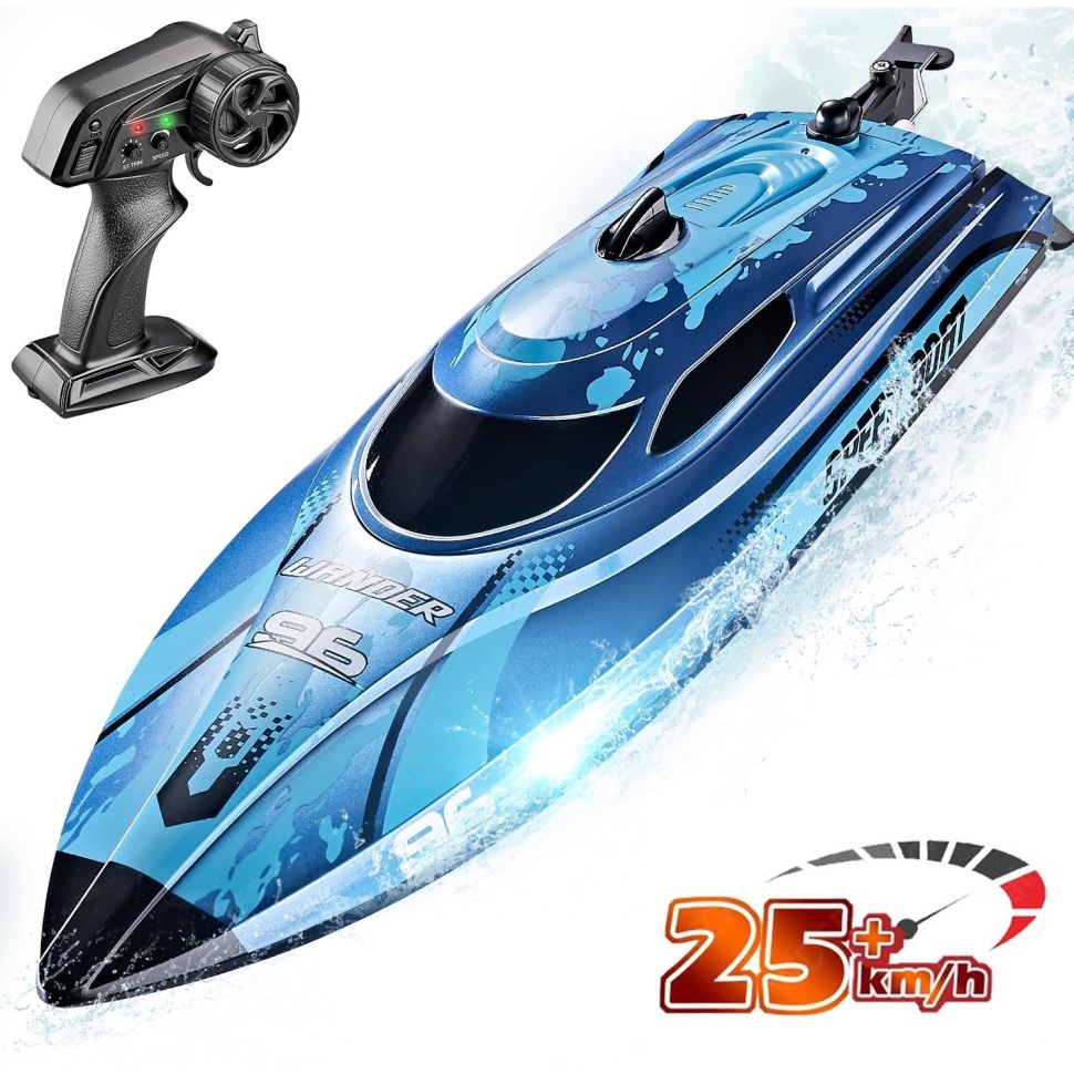 Фото Радиоуправляемый катер Wander (30 см, LED, 25 км/ч) (HJ820-BLUE) - интернет-магазин МегаТерем в Москве