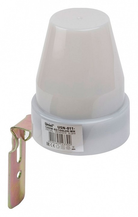 Фото Датчик освещенности Uniel USN-011-1200W-02/100LUX-WH UL-00005839 UL_UL-00005839 - интернет-магазин МегаТерем в Москве