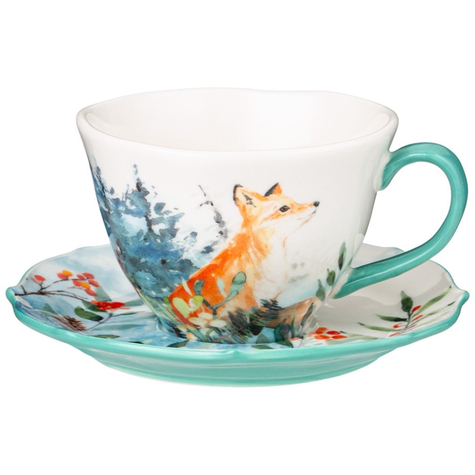 Фото Чайная пара lefard лесная сказка лиса 200 мл (409-200)  - интернет-магазин МегаТерем в Москве