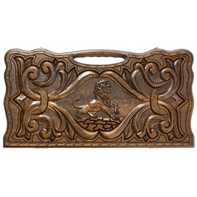 Нарды резные Лев с ручкой, ...