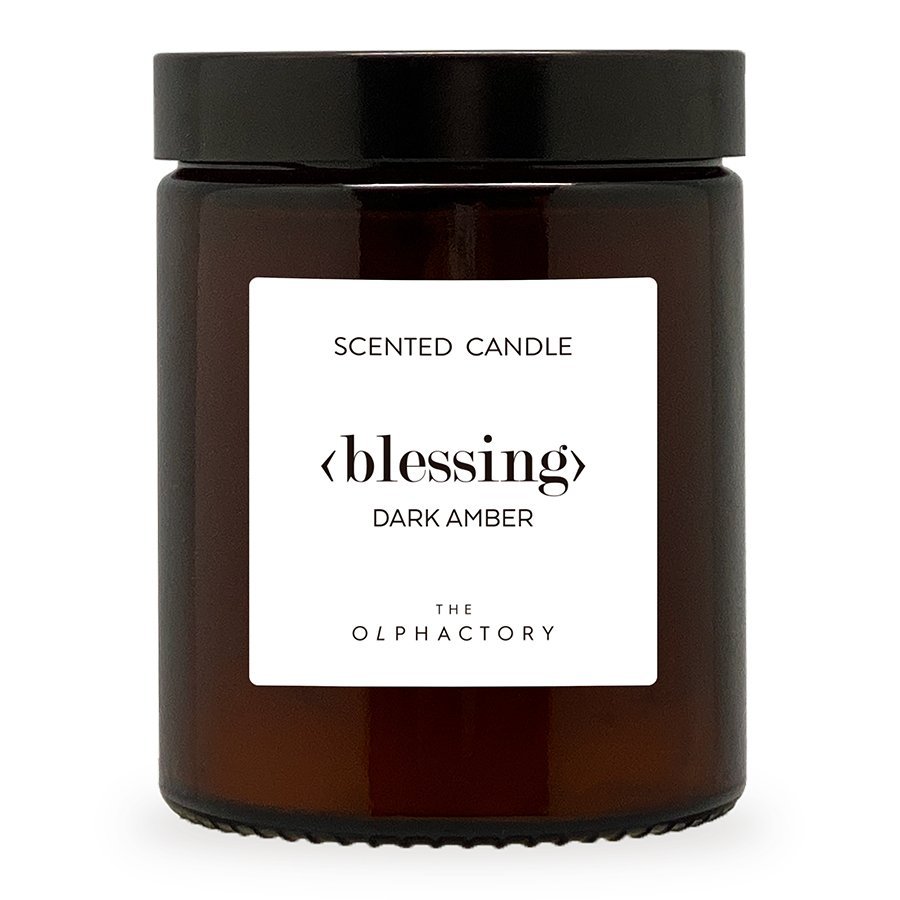 Фото Свеча ароматическая the olphactory, blessing, dark amber, 30 ч (74608) - интернет-магазин МегаТерем в Москве