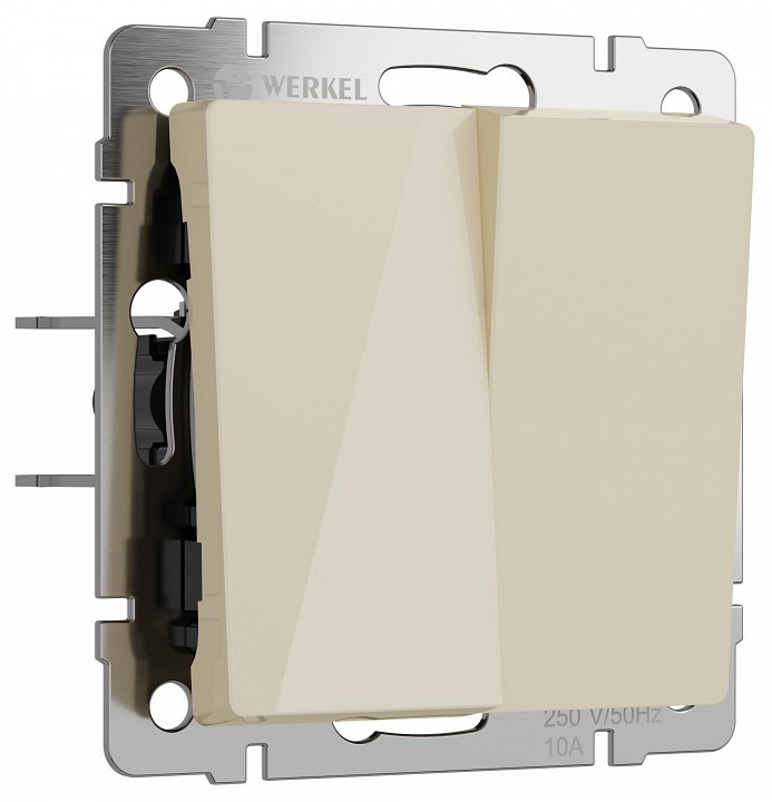 Фото Выключатель перекрестный двухклавишный без рамки Werkel айвори акрил W1123043 WRK_a064066 - интернет-магазин МегаТерем в Москве