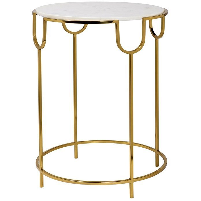 Фото Стол журнальный с мраморной столешницей d45*60см (TT-00007588) - интернет-магазин МегаТерем в Москве