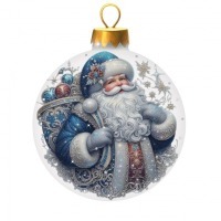 Новогодний шар Северный чародей с кристаллами Swarovski (2590)