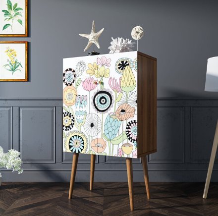 Фото Комод на высоких ножках Berber  арт BB09/Print_03-ET - интернет-магазин МегаТерем в Москве