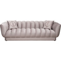 Диван Fabio трехместный велюр бежевый Colton1001-SERROS 239*95*72см, 2 подушки (TT-00012596)