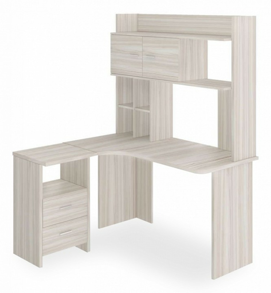 Фото Стол компьютерный Домино Lite СКЛ-Угл130+НКЛХ-130 К ЛЕВ MER_SKL-Ugl130-NKLH-130_K_LEV - интернет-магазин МегаТерем в Москве