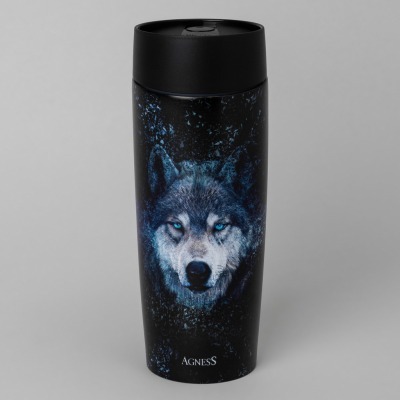 Термокружка agness  волк 36...