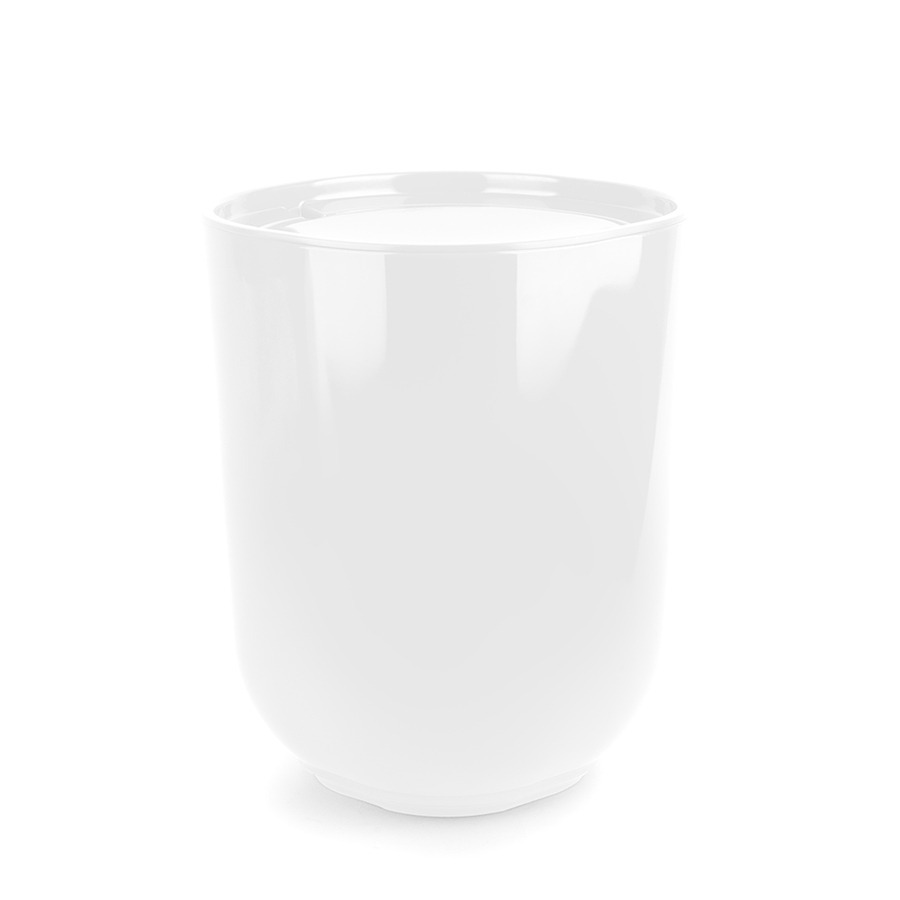 Фото Корзина для мусора с крышкой step, 6,6 л, белая (43390) - интернет-магазин МегаТерем в Москве