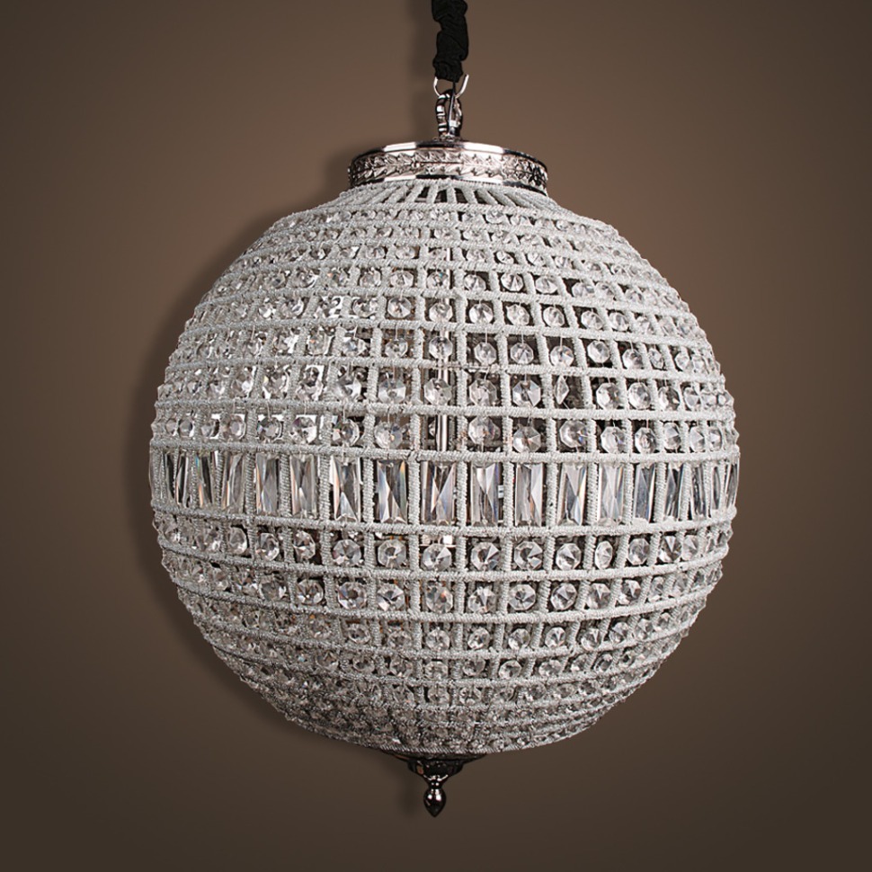 Фото Люстра Казбах FR849LA, 61, металл, стекло, chrom/clear, ROOMERS FURNITURE - интернет-магазин МегаТерем в Москве