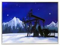 Картина Нефть большая с кристаллами Swarovski (2144)