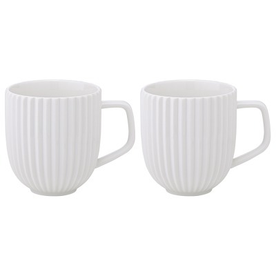Набор из двух кружек белого цвета из коллекции edge, 400 мл (75166)