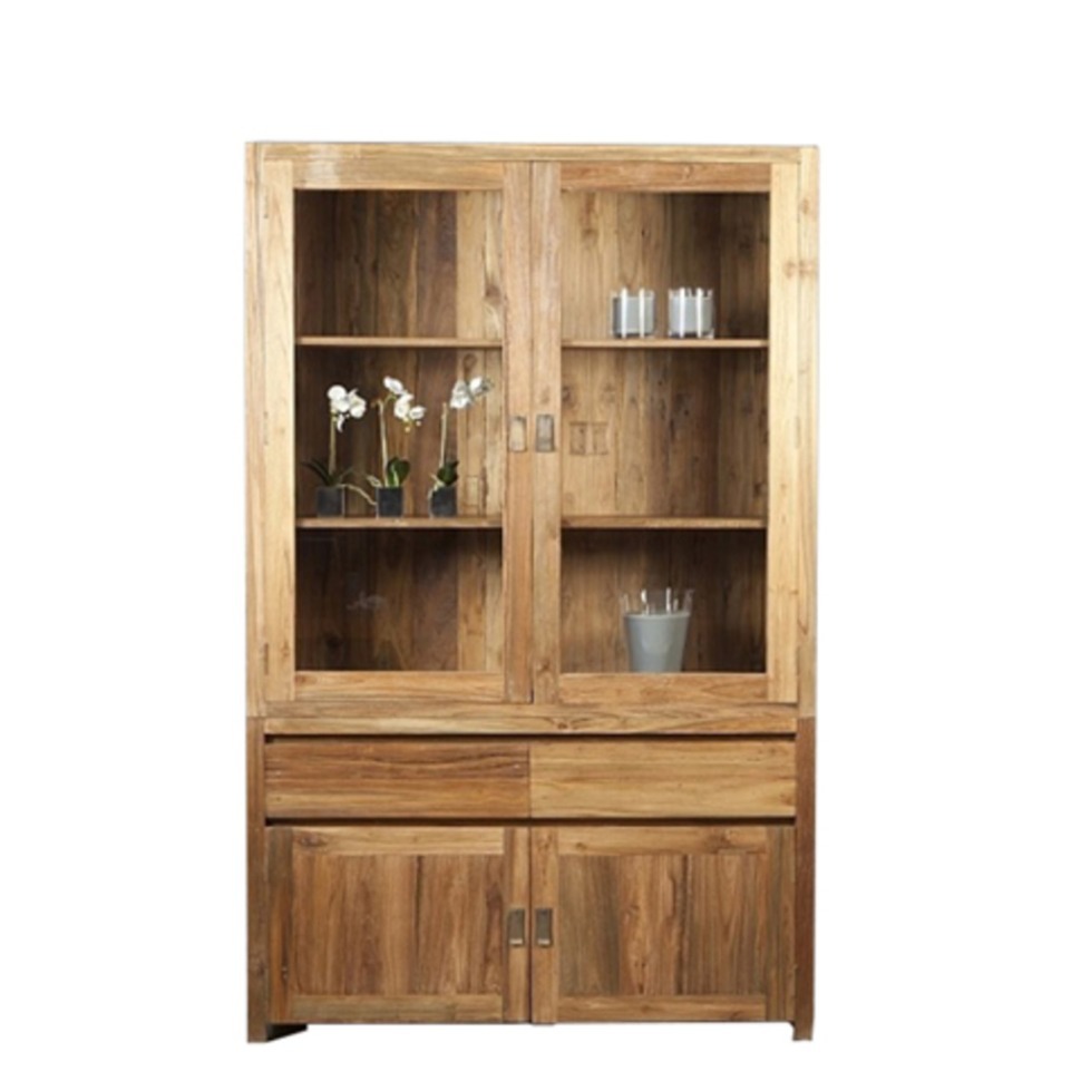 Фото Шкаф TITANIA 7BSTT140045220, массив тикового дерева, Indoor grey, ROOMERS FURNITURE - интернет-магазин МегаТерем в Москве