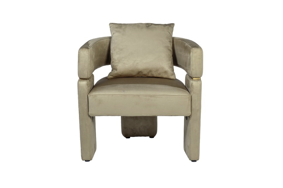 Фото Кресло велюр оливковый 70*61*69см (TT-00013028) - интернет-магазин МегаТерем в Москве