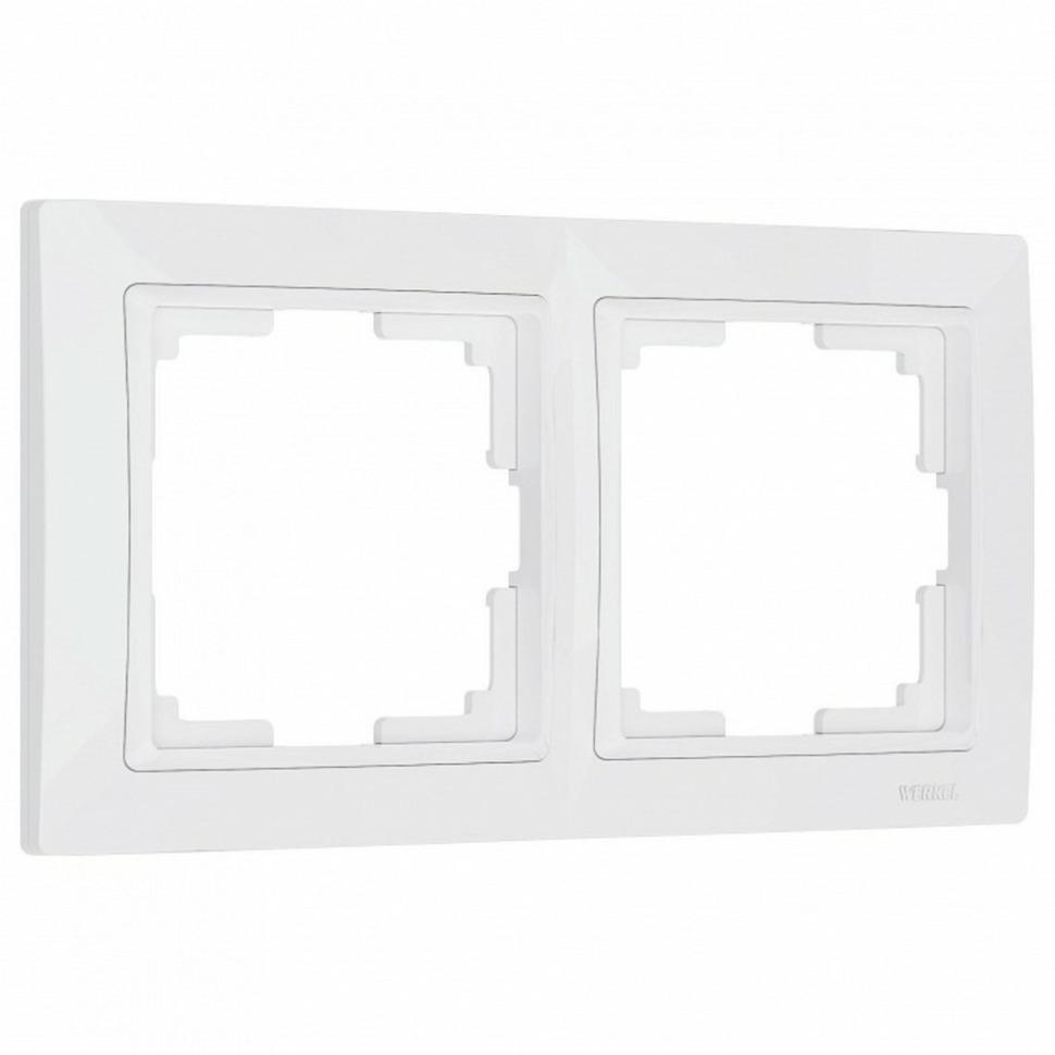 Фото Рамка на 2 поста Werkel Snabb basic (белый) W0022001 WRK_a051305 - интернет-магазин МегаТерем в Москве