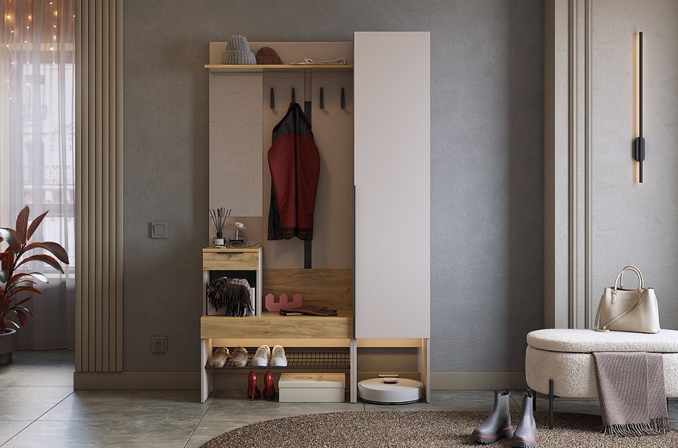 Фото Стенка для прихожей Баско К3 MBS_PK03Basko-3369 - интернет-магазин МегаТерем в Москве