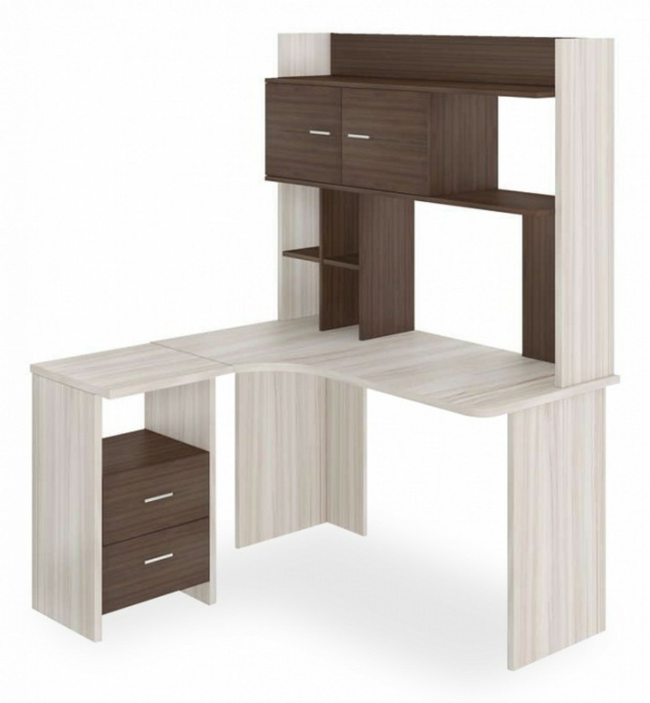 Фото Стол компьютерный Домино Lite СКЛ-Угл130+НКЛХ-130 КШ ЛЕВ MER_SKL-Ugl130-NKLH-130_KSH_LEV - интернет-магазин МегаТерем в Москве