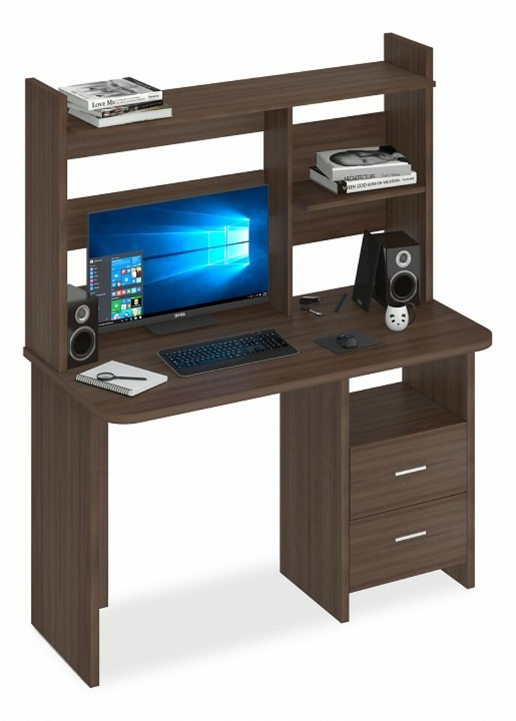 Фото Стол компьютерный Домино Lite СКЛ-Прям120Р+НКЛ-120 MER_SKL-Pryam120R_NKL-120_SH - интернет-магазин МегаТерем в Москве