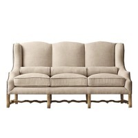 Диван Монсеньор VT10777-A1-A21115A2, каркас массив дуба, обивка лен, Cream, RESTORATION HARDWARE