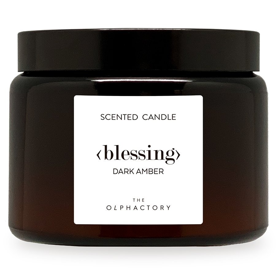 Фото Свеча ароматическая the olphactory, blessing, dark amber, 60 ч (74609) - интернет-магазин МегаТерем в Москве