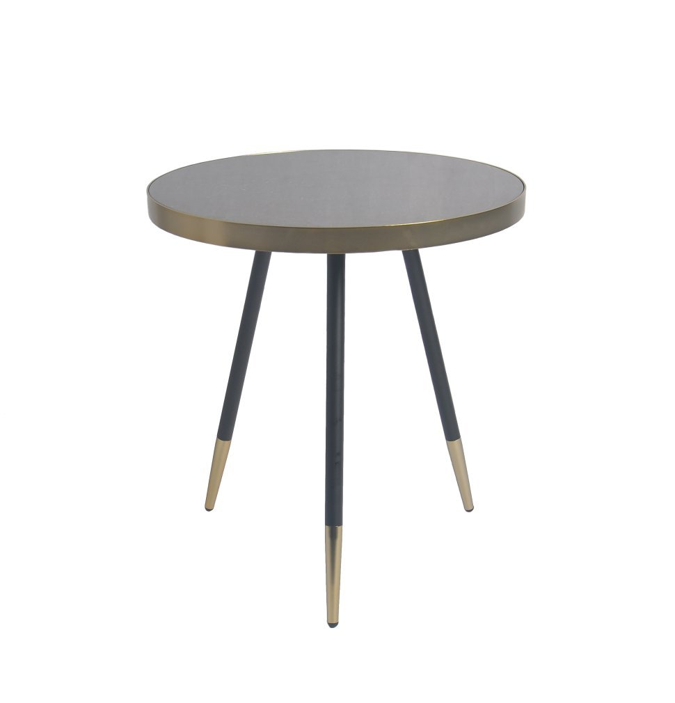 Фото Столик hedda, D55 см, черный/матовое золото (74038) - интернет-магазин МегаТерем в Москве