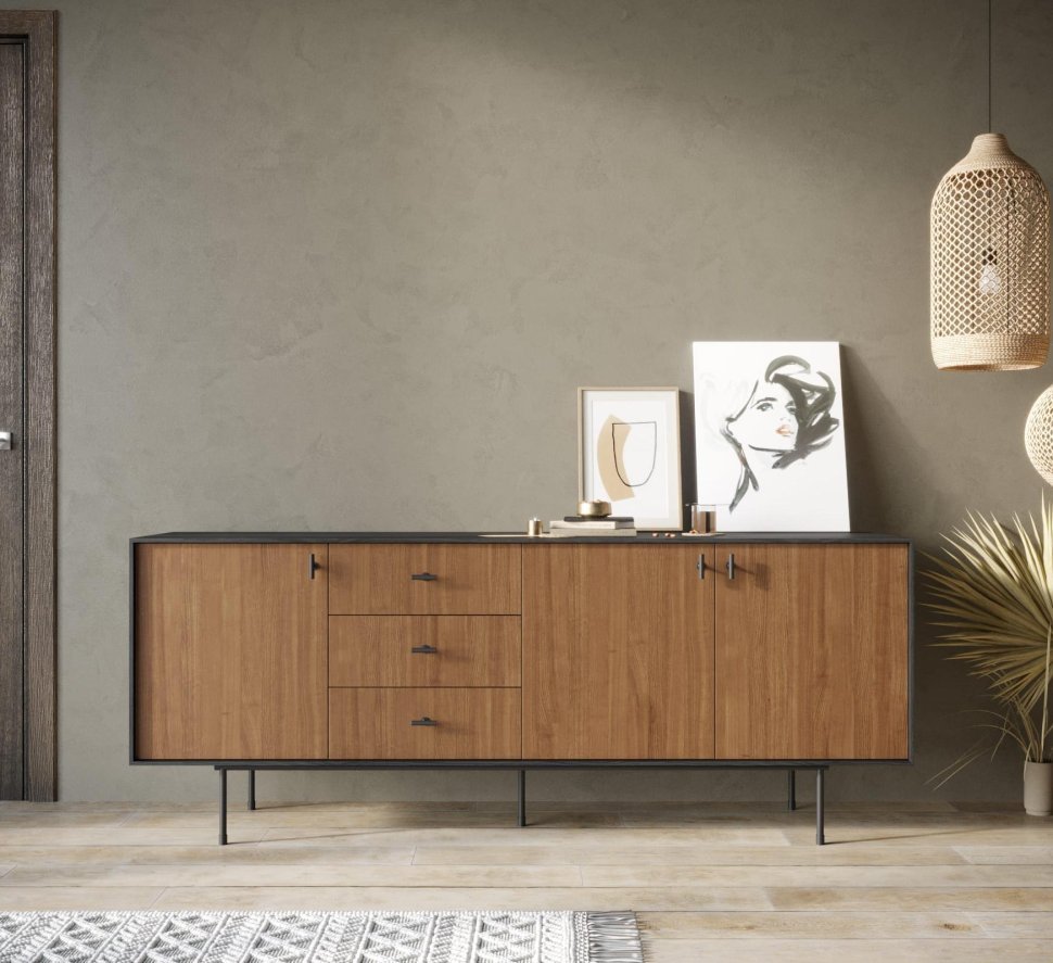 Фото Комод с тремя дверками и тремя ящиками Emerson арт EM07-ET - интернет-магазин МегаТерем в Москве