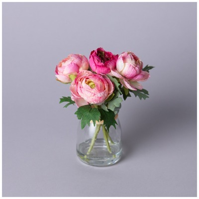 Букет искусственных цветов в круглой вазе высота= 16см Lefard (287-552)