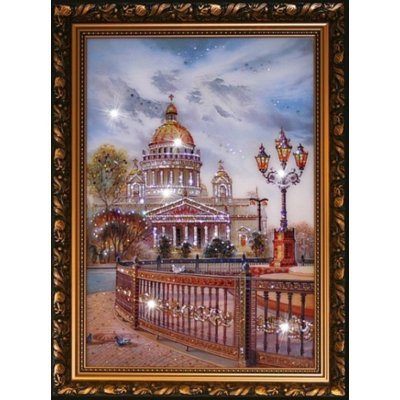 Картина Исаакиевский собор с кристаллами Swarovski (1167)