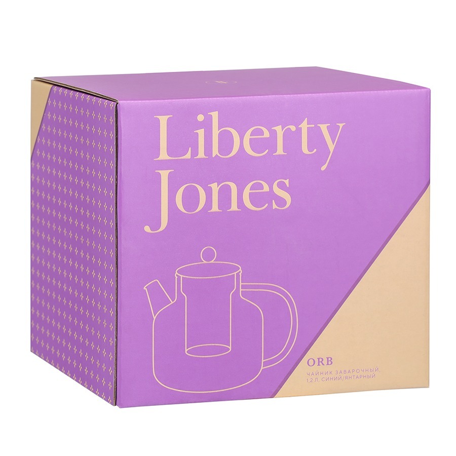 Фото Чайник заварочный orb, 1,2 л, синий/янтарный (79002) - интернет-магазин МегаТерем в Москве