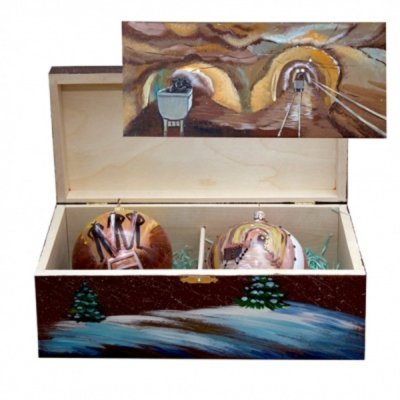 Новогодний набор на 2 шара ...