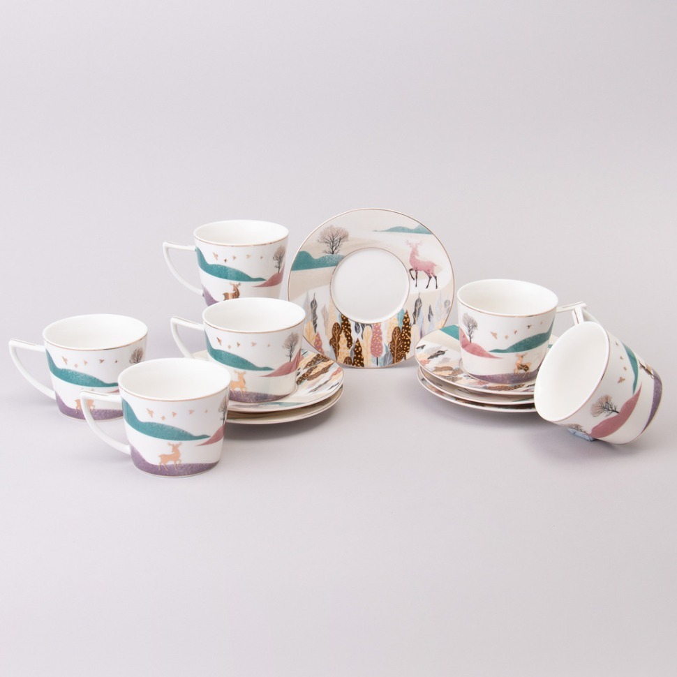 Фото Чайный набор lefard top style на 6 пер. 12 пр. 250 мл (165-600)  - интернет-магазин МегаТерем в Москве