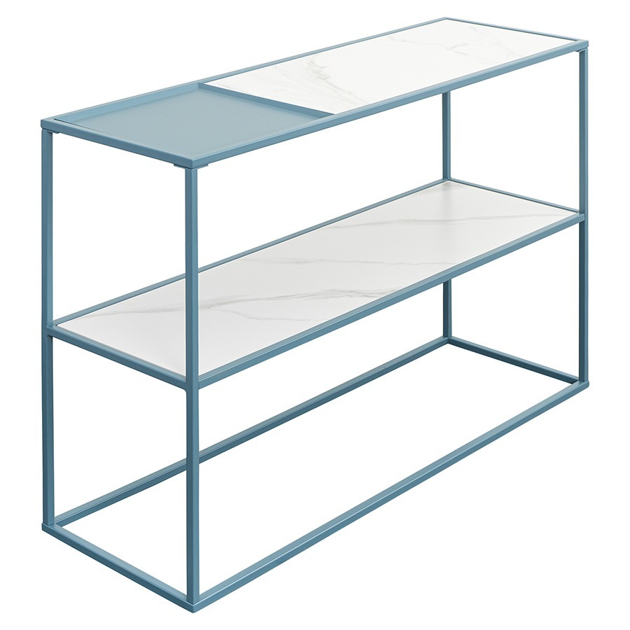 Фото Стол консольный mayen, 120х35х76 см, белый/бирюзовый (76058) - интернет-магазин МегаТерем в Москве