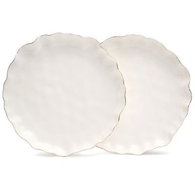 Набор тарелок закусочных lefard "charm" 2 шт. 20*3 см (с золотой линией) (779-362) 