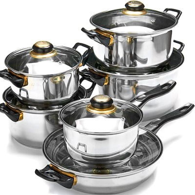 Набор кастрюль из нержавеющ...