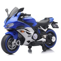 Детский электромотоцикл Ducati (12V, EVA, ручка газа, спидометр) (FT-921-BLUE-WHITE)