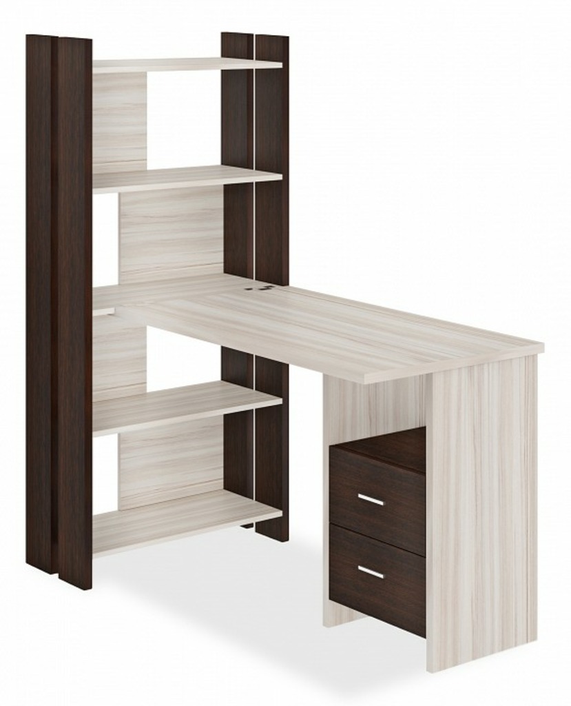 Фото Стол компьютерный Домино Лайт СТЛ-ОВ+С120Прям+ТЯЛ MER_STL-OV-S120Pryam_VK - интернет-магазин МегаТерем в Москве