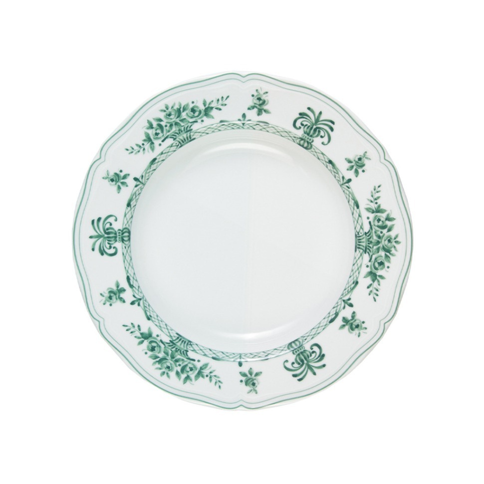 Фото Тарелка LNAN032VD004230, 23 см, фарфор, white, green, LE COQ - интернет-магазин МегаТерем в Москве