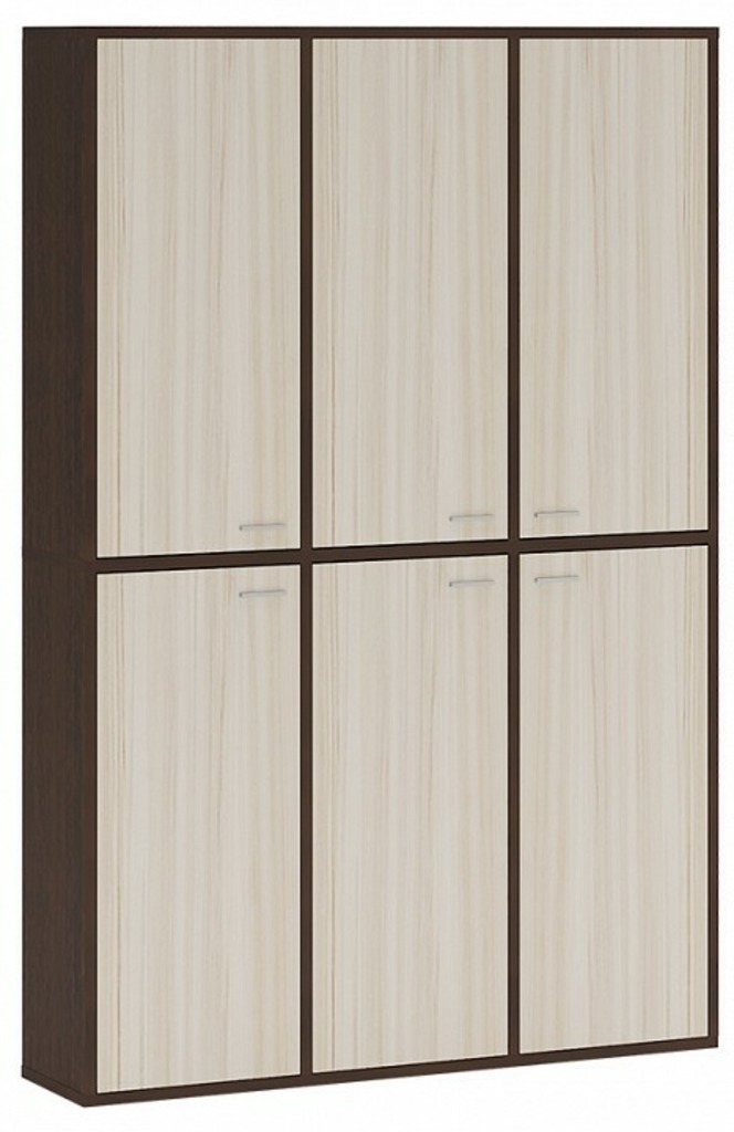 Фото Шкаф книжный Домино СУ(ш3в2)+6ФГ MER_SUsh3v2-6FG-VK-venge-karamel - интернет-магазин МегаТерем в Москве