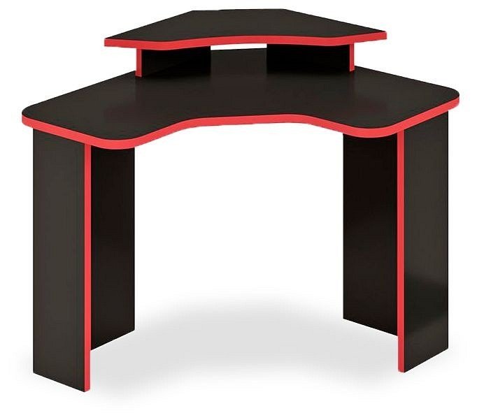 Фото Стол компьютерный Домино lite СКЛ-ИгрУгл100+НКИЛ MER_SKL-IgrUgl100-CH-NKIL-UGL-CH - интернет-магазин МегаТерем в Москве