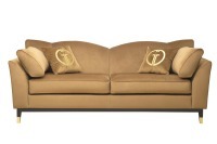 Диван Siena трехм.без мех.,велюр коричневый Colt004 228*92*92см (TT-00011978)