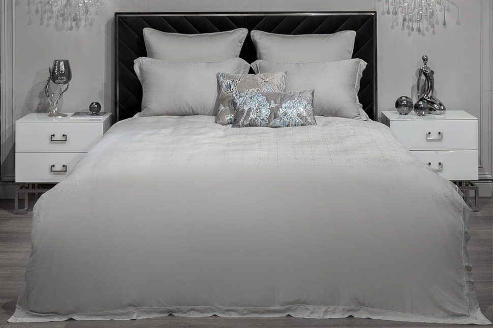 Фото Комплект постельного белья Муар, бамбук, оливковый, Двуспальный евро (200*220) (TT-00014572) - интернет-магазин МегаТерем в Москве