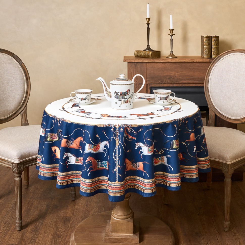 Фото Скатерть круглая passage 190см ,белый, 100% хлопок,твил,пропитка Lefard (850-759-25) - интернет-магазин МегаТерем в Москве