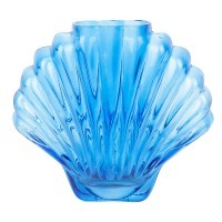 Ваза для цветов seashell, 18,5 см, голубая (78572)