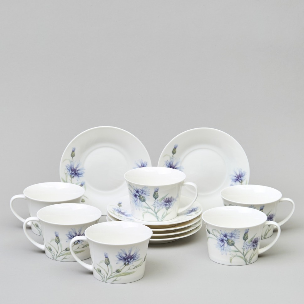Фото Чайный набор lefard васильки на 6 пер. 12 пр. 250 мл (760-840)  - интернет-магазин МегаТерем в Москве