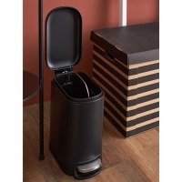 Ведро мусорное с педалью, графит, 5 л (78735)