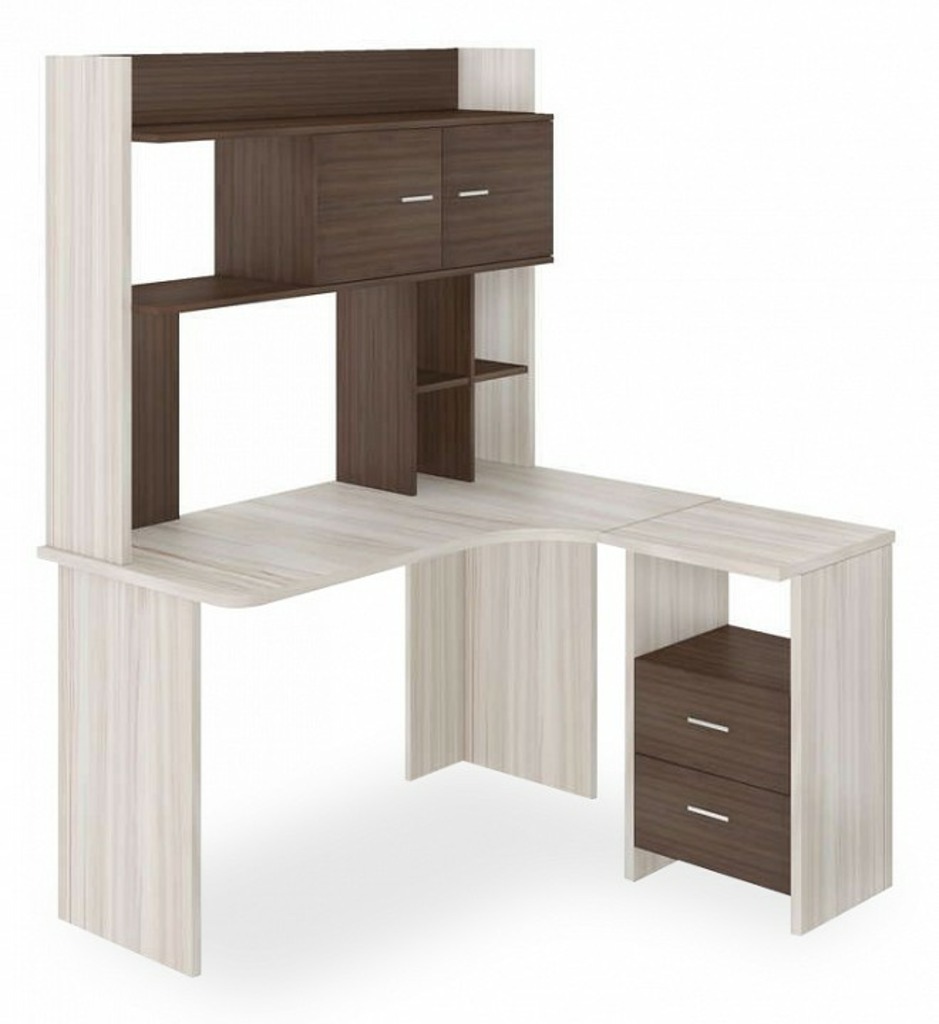 Фото Стол компьютерный Домино Lite СКЛ-Угл130+НКЛХ-130 КШ ПРАВ MER_SKL-Ugl130-NKLH-130_KSH_PRAV - интернет-магазин МегаТерем в Москве