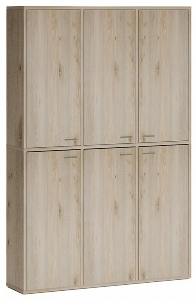 Фото Шкаф книжный Домино СУ(ш3в2)+6ФГ MER_SUsh3v2-6FG-N-nelson - интернет-магазин МегаТерем в Москве